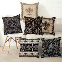 Pillow Luxury Ethnic Floral Print Plush Pillows Case European Geometric Vintage Sofa Couch S Home Office Decorative