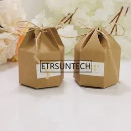Gift Wrap 200pcs Fast Kraft Bag Wedding Favor Boxes Pie Party Box Eco Friendly Bags Wrapping Supplies