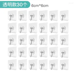 Hooks 30PCS Wall Strong Transparent Suction Cup Sucker Hanger Kitchen Bathroom Multi Use Adhesive Hook Door Traceless Organizer
