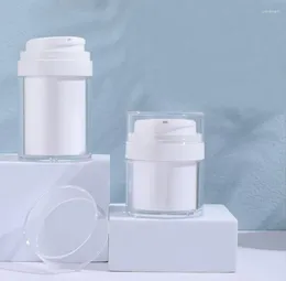Storage Bottles 100g White Plastic Acrylic Jar Pot Tin Rim Essence Moisture Cream Gel Foundation Lotion Toner Skin Care Cosmetic Packing