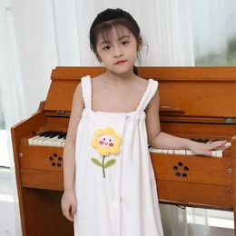 Towel Cartoon For Children Bath Super Absorbent Dress Cover Soft And Non-Linting Bathroon Home Wear Clothes