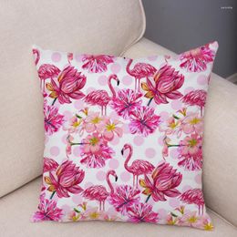 Pillow Super Soft Plush Tropical Leave Cover For Sofa Home Decor Pillowcase Print Patchwork Plant Animal Case 45 45cm