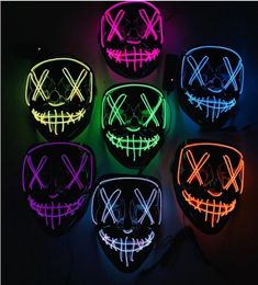 Halloween Mask LED Light Up Party Masks The Purge Election Year Great Funny Masks Festival Cosplay Costume Supplies Glow In Dark1623934