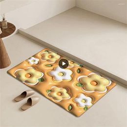 Bath Mats Non-slip Foot Mat Rubber Bottom Not Accumulate Water Floor Quickly Penetrate Soft Strong Adsorption Toilet Carpet