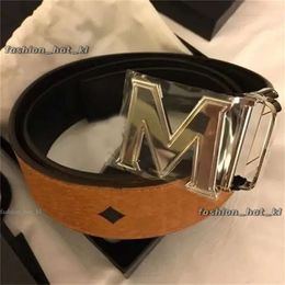 mcmc belt Formal M Belt Luxury Designer Belt Men Womens Trendy Metal Letter Removable Buckles Wide Boy Comfortable Leather Business Durable Luxury Belt 26