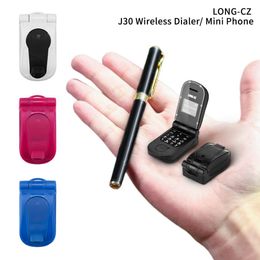 Newest j30 Mini Clamshell Mobile Phone 0.66" Unlocked Single Sim Magic voice Wireless Bluetooth Dialer Handsfree Mini Small Flip Cell Phone