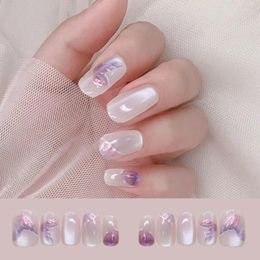 False Nails 30x Ballerinas Removable Full Cover Tips Short Press On