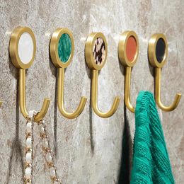 Hooks Aluminum Punch-free Self-adhesive Coat Hook Wall Hanging Door Single Creative Hat Key Hanger Bathroom Accessories