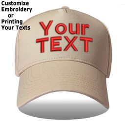 Ball Caps Customise Cotton Snapback Cap Embroidery Your Texts Adult Baseball Company Name Party Designs Five-panel Trucker Hats YP304
