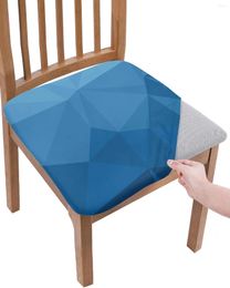 Chair Covers Blue Geometric Triangle Gradient Seat Cushion Stretch Dining Cover Slipcovers For Home El Banquet Living Room