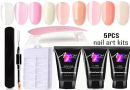 Nails Art Kits Uv Gel Nails Builder Builder Extension Kit Led Lamp Nails Gel Polish Set 15ml Acrylic Nail Kits for Beginners6565226