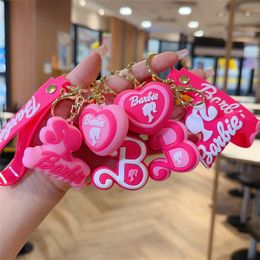 Cross border Hot Cute Princess Keychain Pink Letter Pendant Cartoon Series Peripheral Keychain Bag Pendant