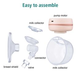 Breastpumps Adjustable Electric Breast Pump Silent and Wearable Automatic Milk Machine Handsfree Portable Milk Extractor USB Charging Home Travel