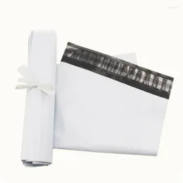 Gift Wrap High Quantity 50PCS/LOT 25x31 4cm White Self-seal Mailbags Plastic Envelope Courier Destructive Postal Mailing Bags Z081