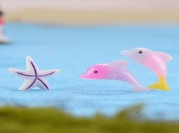 Dolphin Starfish Seascape Aquarium Accessories Moss Micro Landscape Terrarium Decoration Mini DIY Resin Ornament Miniature Fairy G1588258