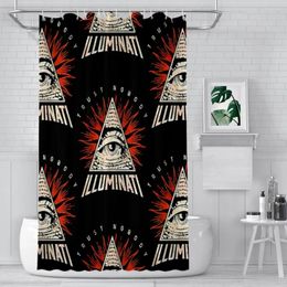 Shower Curtains Illuminati Trust Nobody All Seeing Eye Of Providence Waterproof Fabric Bathroom Decor Hooks Home Accessories