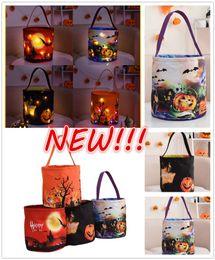 Halloween Baskets Glowing Pumpkin Bags Party Favour Children039s Candy Bags Ghost Festival Bags Decorative Props 2023 Whole6125270
