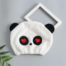 Towel Round Dry Hair Panda Shower Cap Children's Coral Velvet Cartoon Lovely