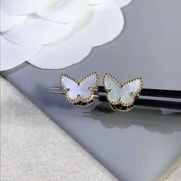 Classic design full of love Valentines Day earrings small butterfly white rose exquisite with common vanlay