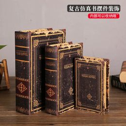 American style fake book decoration book model retro book model Sundries container box home decoration 240513