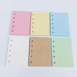 Holes 50Shhets Colourful Loose Leaf Notebook Refill Spiral Binder Inner Page To Do Line Dot Grid Inside Paper Stationery