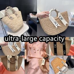 Popular Luxury Woody Bucket Bag Womens Color Shopping Designer The Tote Bags Straw Crossbody Shoulder Handbag Waterproof Basket Luxurys Girl Briefcase