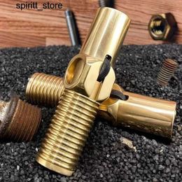 Lighters Handmade brass screw gasoline lamp retro cigar lamp fuel semi-automatic machinery 80 * 20 * 20mm 100g S24513 S24513