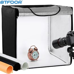 Po Studio Light Box 16x16in 40x40cm Pography Adjustable Brightness Po Background Shooting Tents Kit With 132 LED Lights 240506