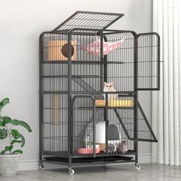 Cat Carriers Luxury Large Space Thickened Tube Climbing Frame Cage Villa Delivery House