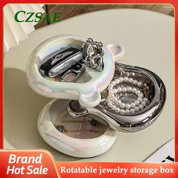 Storage Bottles Rotatable Jewellery Box Earrings Hand Necklace Multilayer Living Room Home Decoration Ornaments