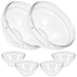 Dinnerware Sets 6 Pcs Bowl Glass Bowls Stackable Clear Prep Jelly Passover Small Desert Pudding