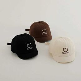 Caps Hats New Cute Children Cartoon Peaked Caps Fashion Boy Baby Embroidery Letter Baseball Hat Girl Cotton Casual Hats Kid Sunscreen Cap Y240514