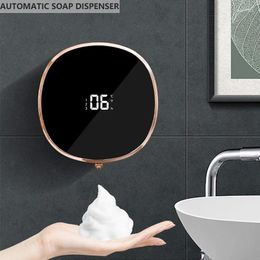 Liquid Soap Dispenser Touchless Wall-mounted Automatic LED Temperature Display Electric Infrared Sensor Foam Machine Dispens