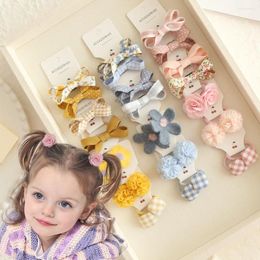 Hair Accessories Handmade Children's Headwear For Girls Elastic Bow Baby Cute Ties Lovely Rope 10 Pcs/Lot