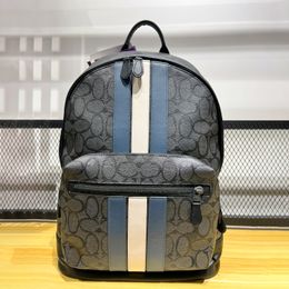 Womens sacoche Designer backpack school bags fashion mens stripe Coache leather high capacity back packs Luxury laptop handbag Luggage travel Shoulder book bags