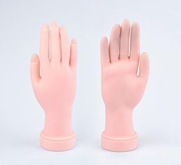 1Pcs Rubber Practise Fake Hand Mould Flexible Soft Flectional Mannequin Model for Training Nails Tip Salon DIY Manicure Tools4816279