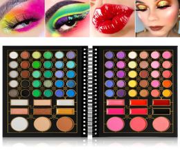 Eye Shadow Just Dance DE039LANCI Professional 78 Colour Notebook Design Full Makeup Eyeshadow Highlighter Blusher Lipstick Palet7624464