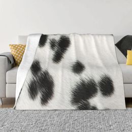 Blankets Dalmatian Dog Blanket Velvet Print Animal Multi-function Super Warm Throw For Bedding Travel Bedspreads