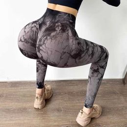 Women's Leggings Womens Seamless Legging Pants Fashion Tie Dye Print Tummy Control Butt Lifting Casual Skinny size XL Pants Sports Trousers Y240508