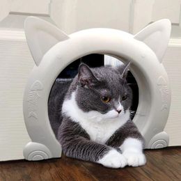 Cat Carriers Pet Safe Door Round Security Interior Exterior Free Entrance Hole Supplies Cute Dog