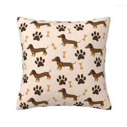 Pillow Dachshund Sausage Dog Throw Case Home Decorative Square Animal Puppy Lovers Cover Pillowcover For Living Room