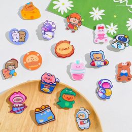 Brooches 5Pcs Cute Cartoon Acrylic Badge Mini Funny Clothes Ornament Brooch For Women Girls Backpack Pendant Fashion Jewellery