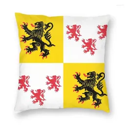 Pillow Flag Of Flanders Cover Sofa Home Decor Flemish Lion Square Throw Case 45x45
