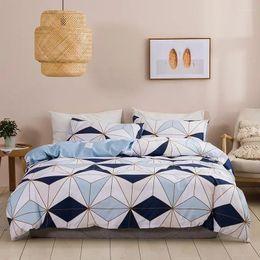 Bedding Sets Three Piece Geometric Printed Large Down Duvet Cover Set Double Full Length Soft And Skin Friendly Blanket