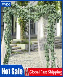 62ft 147Leaves Artificial Vines Faux Silk Eucalyptus Garland Greenery Wedding Backdrop Arch Wall Decor9303992