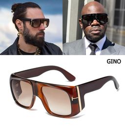2021 Fashion Oversized Shield GINO Style Gradient Sunglasses Cool Men T Metal Gradient Sun Glasses Oculos De Sol 952081427022