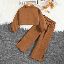 Clothing Sets 2 3 4 5 6 Years Girls Clothing Sets New Fashion Cotton Coat+Pants Autumn Winter Baby Girls Suit Birthday Party Children Clothes