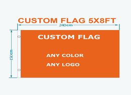 Custom 5x8FT Flag Custom Design Selling Factory 100D Polyester Outdoor Team Sports Advertising Parade Club3523397