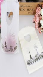Eiffel Tower Plastic Gift Bags With Handles Mini Jewelry Gift Bags 9x15 cm lovely plastic gift bags7345312