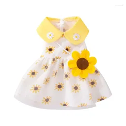 Dog Apparel Dogs Accessories Sweet Luxury Design Spring Summer Flower Skirt Pet Dress For Small